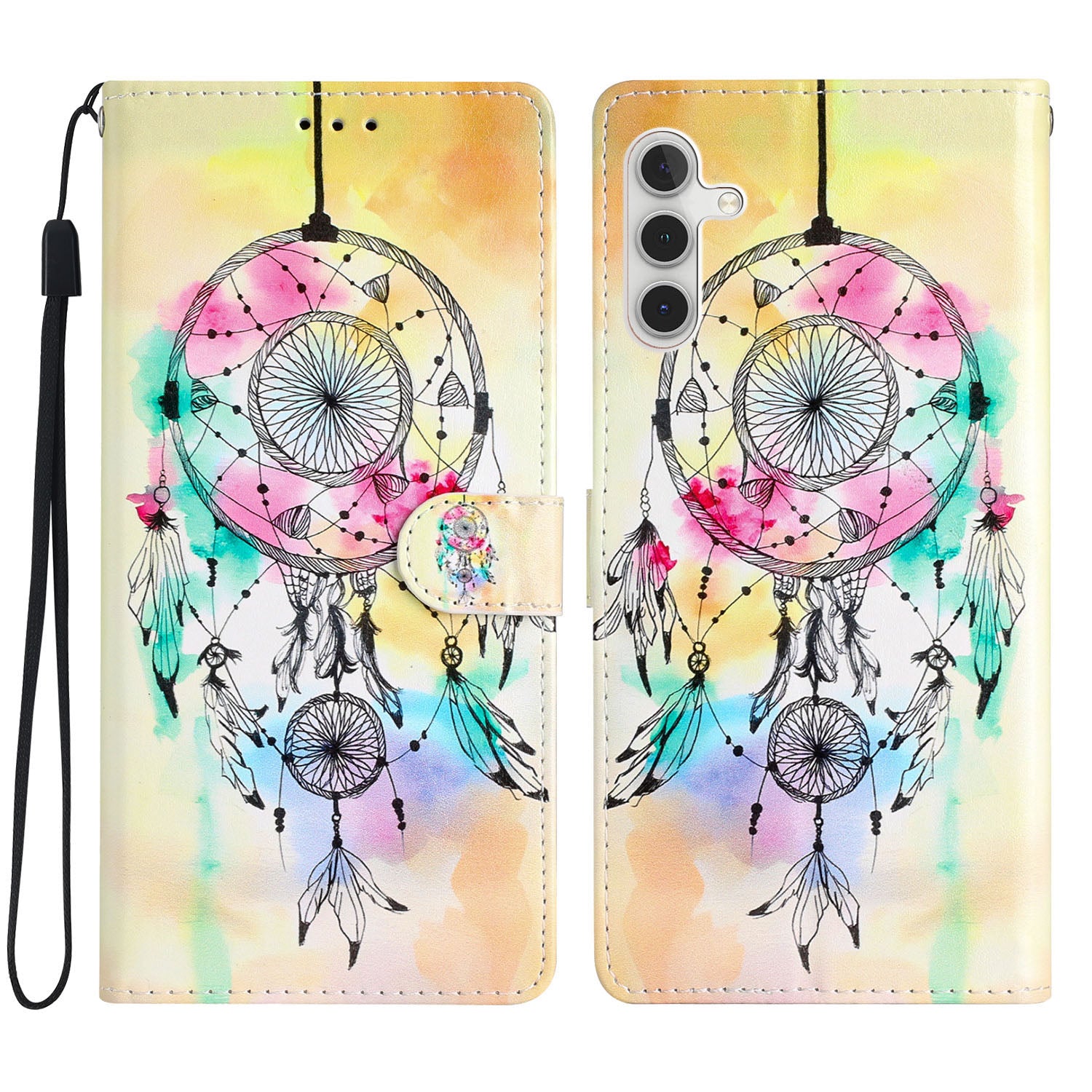 For Samsung Galaxy A25 5G PU Leather Pattern Printing Phone Case Stand Flip Wallet Cover with Strap For Samsung Galaxy A25 5G PU Leather Pattern Printing Phone Case Stand Flip Wallet Cover with Strap